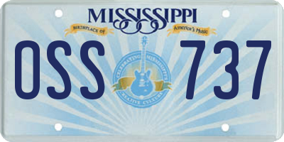 MS license plate OSS737