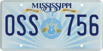 MS license plate OSS756