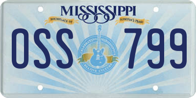 MS license plate OSS799