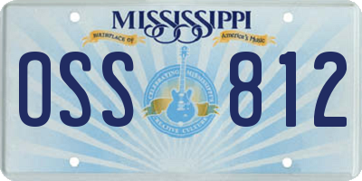 MS license plate OSS812