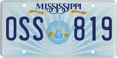 MS license plate OSS819