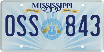 MS license plate OSS843