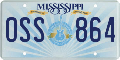 MS license plate OSS864