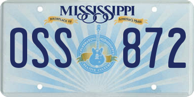 MS license plate OSS872