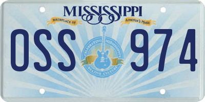 MS license plate OSS974