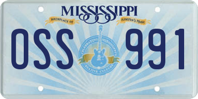 MS license plate OSS991