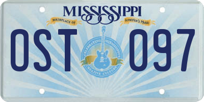 MS license plate OST097