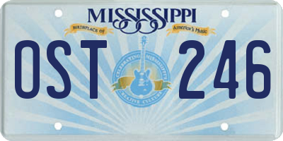 MS license plate OST246