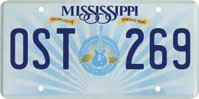 MS license plate OST269