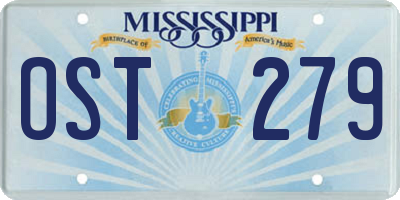 MS license plate OST279