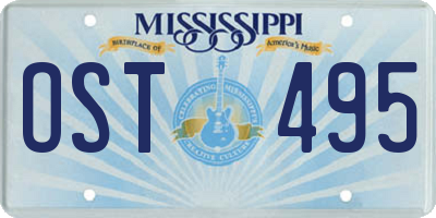 MS license plate OST495