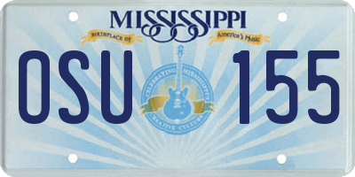 MS license plate OSU155