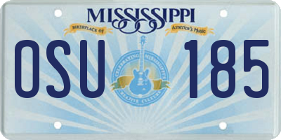 MS license plate OSU185