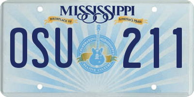 MS license plate OSU211