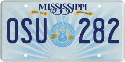 MS license plate OSU282