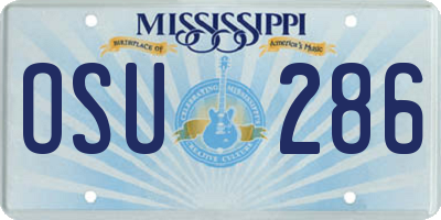 MS license plate OSU286