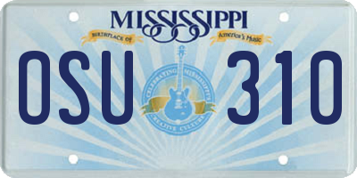 MS license plate OSU310