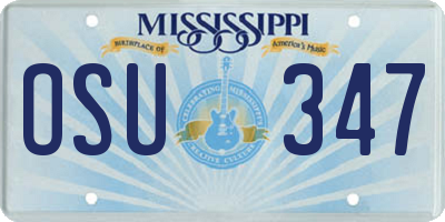 MS license plate OSU347