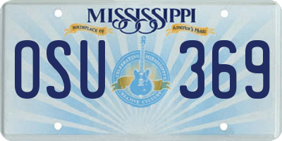 MS license plate OSU369