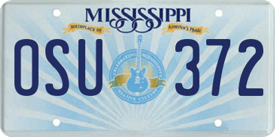 MS license plate OSU372