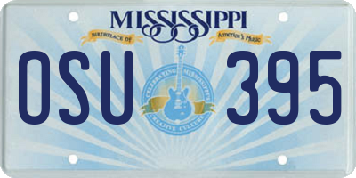 MS license plate OSU395