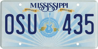 MS license plate OSU435
