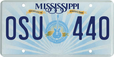 MS license plate OSU440
