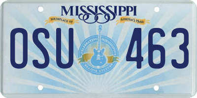 MS license plate OSU463
