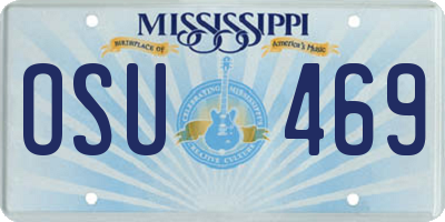 MS license plate OSU469