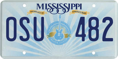 MS license plate OSU482