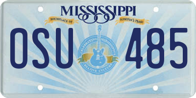 MS license plate OSU485