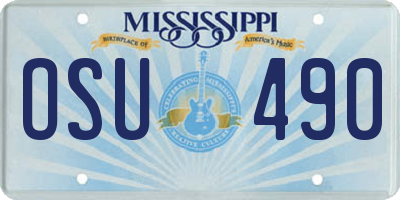 MS license plate OSU490