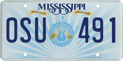 MS license plate OSU491