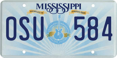 MS license plate OSU584