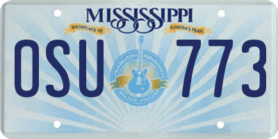 MS license plate OSU773