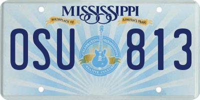 MS license plate OSU813