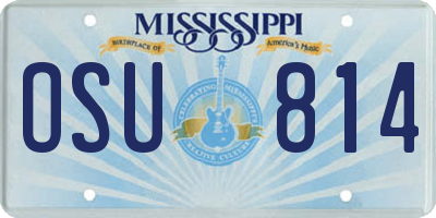 MS license plate OSU814