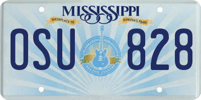 MS license plate OSU828