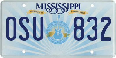 MS license plate OSU832