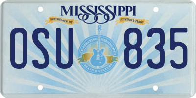 MS license plate OSU835