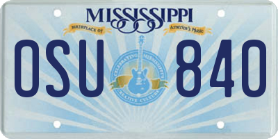 MS license plate OSU840