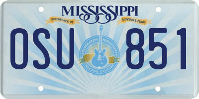 MS license plate OSU851