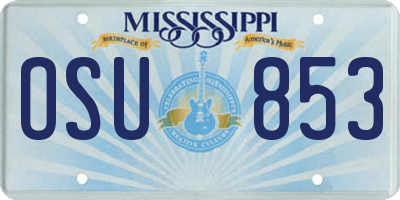MS license plate OSU853
