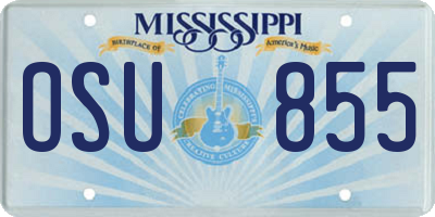MS license plate OSU855