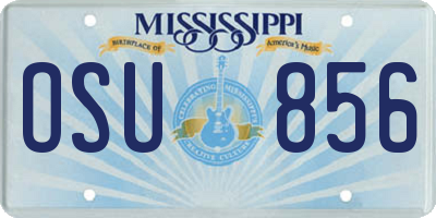 MS license plate OSU856