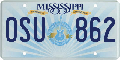 MS license plate OSU862
