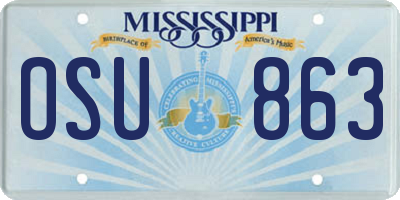 MS license plate OSU863