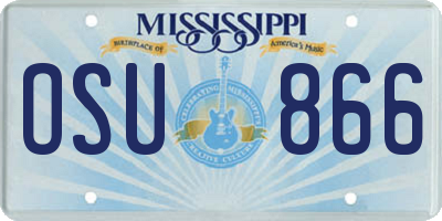 MS license plate OSU866