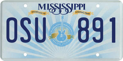 MS license plate OSU891