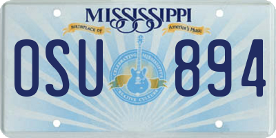 MS license plate OSU894